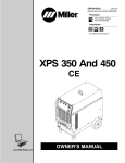 Miller XPS 350 Owner`s manual
