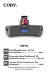 Coby CSMP160 - Digital Speaker System Instruction manual