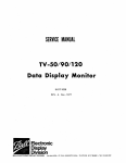 Ball Electronic Display Division TV-50 Service manual