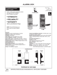 Alarm Lock DL 2700 Specifications