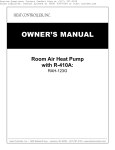 COMFORT-AIRE Room Air Conditioners s Owner`s manual