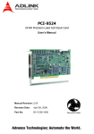 ADLINK Technology PCI-9524 User`s manual