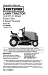 Craftsman 917.99296 Operator`s manual