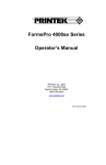 Printek FormsPro 4503se Operator`s manual
