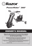Razor PowerRider 360 Owner`s manual