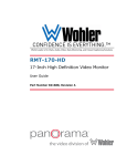 Wohler RMT-170-HD User guide