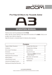 Zoom A3 Specifications