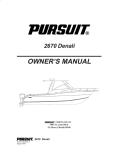 PURSUIT 2670 Denali Owner`s manual