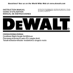 DeWalt DW966 Instruction manual