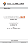 Vais Technology MultiMedia LinQ VML Owner`s manual