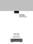 Rotel RSP-1066 Owner`s manual