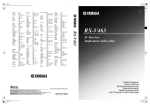 Yamaha RX-V463 Owner`s manual