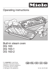 Miele DG 163-2 Operating instructions