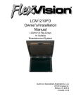 Audiovox LCM1210FD Installation manual