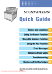 Ricoh C221N - Aficio SP Color Laser Printer User guide