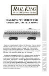 Rail King PCC Street Car Operating instructions