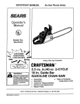 Craftsman 358.356242 Operator`s manual