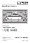 Miele H 162 MB Operating instructions