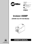 Miller Electric Invision 456MP Owner`s manual