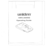 Uniden SWS 2500NZ Specifications