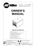 Miller Electric 333 Owner`s manual