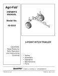 Agri-Fab 45-0353 Owner`s manual