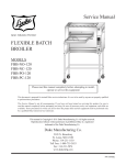 Duke FLEXIBLE BATCH BROILER Service manual