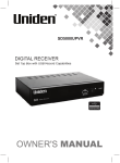 Uniden SD5000UPVR Owner`s manual