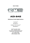 RME Audio ADI-1 User`s guide