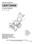 Craftsman 247.88690 Operator`s manual