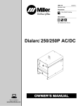 Miller Electric MOG-250/250AC Owner`s manual