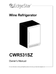 EdgeStar CWR531SZ Owner`s manual