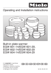 Miele EGW 601-14 Operating instructions