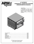 APW Wyott XPRS Service manual