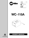 Miller Electric WC-115A Owner`s manual