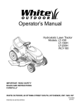 White Outdoor LT-18H Operator`s manual
