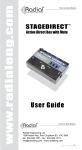 Radial Engineering STAGEDIRECT User guide