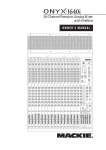 Mackie ONYX 1640I Owner`s manual