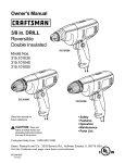 Craftsman 315.101040 Owner`s manual