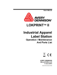 Avery Dennison LOKPRINT 676 User manual