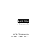 Box-Design Pro-Ject Stream Box RS Instruction manual