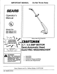 Craftsman 358.798090 Operator`s manual