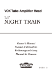 Vox Lil NIGHT TRAIN Owner`s manual