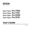 Epson Stylus Pro 7710 User`s guide
