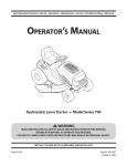 MTD Lawn Tracto Operator`s manual