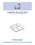 Electrolux 316488521 Use & care guide