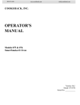 Cookshack 075 Operator`s manual