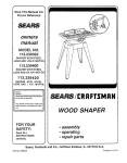 Craftsman 113.239400 Owner`s manual