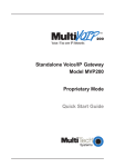 Multitech MVP200 User guide