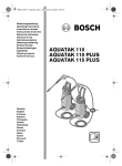 Bosch AQUATAK 115 PLUS Operating instructions